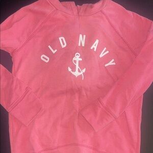Old Navy Pink Sweatshirt with White Anchor Logo